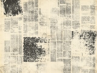 Grunge Newspaper Texture, symbolizing history and the passage of time. Ideal for vintage designs, backgrounds, and historical projects.