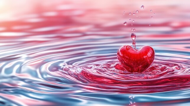 Visionary Influence A leader shaping the future, guiding others with wisdom and a compelling vision can be like a heart dropping into water, creating ripples of impact and lasting love This image