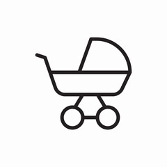 Baby stroller carriage icon vector sign