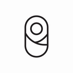 Newborn baby swaddle icon vector sign