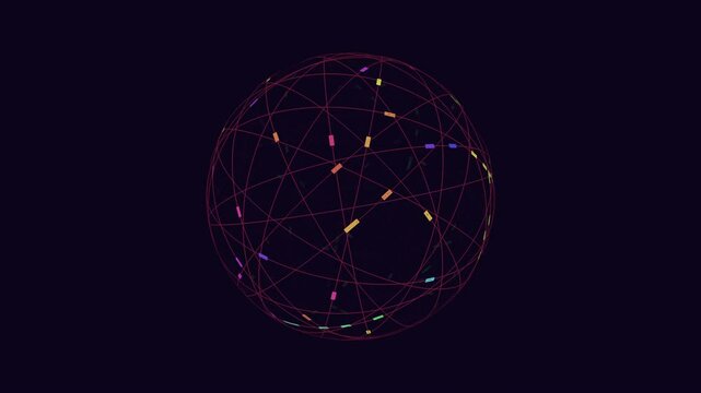 A visually striking representation of a network, this image portrays a circular web of lines and dots, showcasing the interconnectedness and complexity of the network