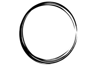 Black and white circle frame. Aesthetic photo frame