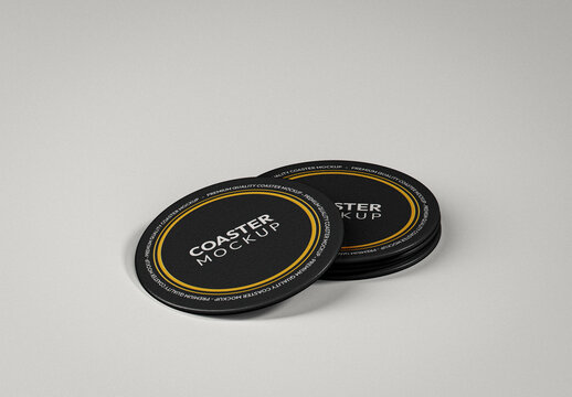 Round Coaster Mockup