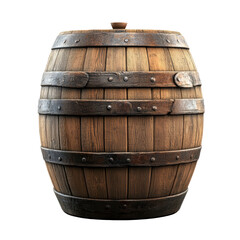 Obraz premium Wine barrels isolated on transparent background