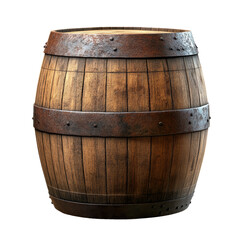 Fototapeta premium Wine barrels isolated on transparent background