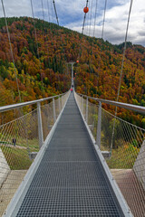 Fototapeta premium Germany's longest suspension bridge near Todtnau in the Black Forest, Germany