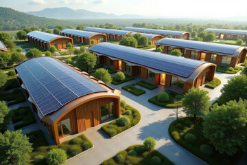 a photo of solar panels on house roof
