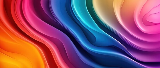 Obraz premium Dynamic modern background with vibrant color waves and abstract shapes