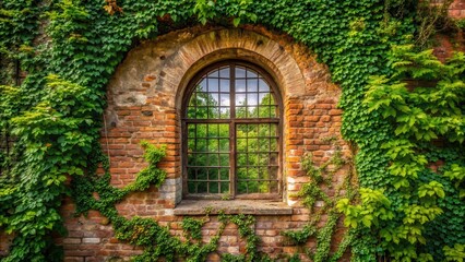 Fototapeta premium Ancient stone brick wall with a large