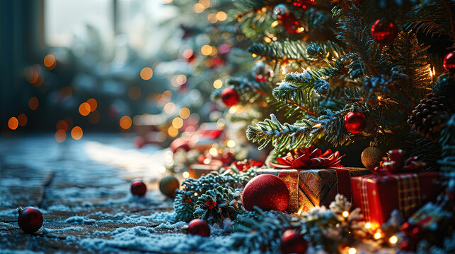 Christmas Background Of Christmas Gift Box