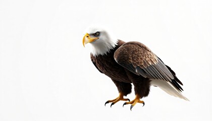 Fototapeta premium Majestic Bald Eagle Portrait Isolated Wildlife Bird Photography