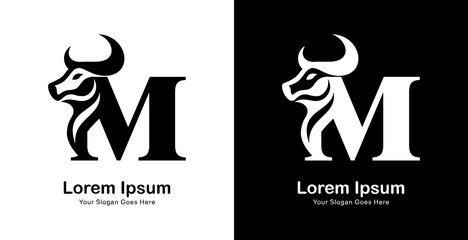 The logo design is in the shape of a bull's head combined with the letter M
