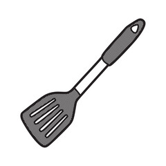 plastic spatula vector black and white