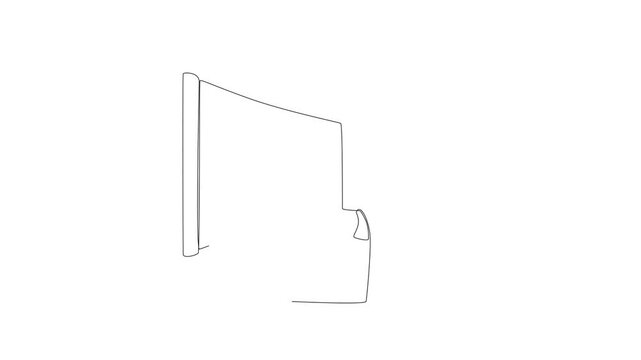 continuous line art video with Fire Department Equipment concept