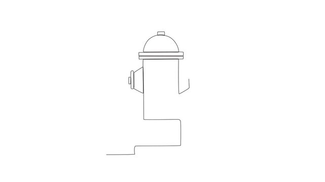 continuous line art video with Fire Department Equipment concept