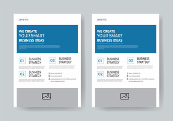 BUSINESS FLYER TEMPLATE ONE COLOR DESIGN