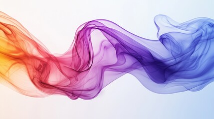 Obraz premium Abstract purple and orange ink swirls