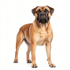 Obraz premium Majestic Boerboel Dog Breed Standing Pose Full Body Light Brown Studio Shot