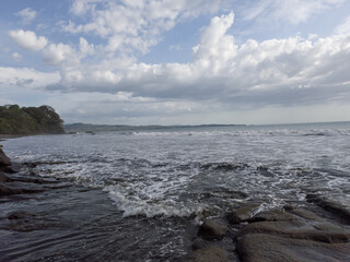 Atardecer en playa de Panama
