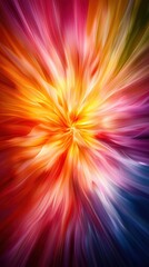 Obraz premium Colorful Abstract Explosion of Light and Energy in a Dynamic Swirl Pattern Design