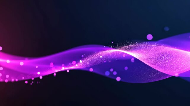 Abstract Background with Binary Code Cascading Down a Dark Digital Stream in Vibrant Blue and Purple Tones Representing Data Flow and Encryption in a Futuristic Technology Concept