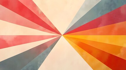 Bright diagonal rays of vibrant colors radiate from the center in a striking abstract design suitable for various creative projects