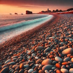 Pebble Beaches Beaches covered in smooth rounded pebbles