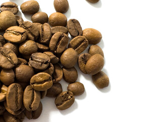 coffee beans on white background