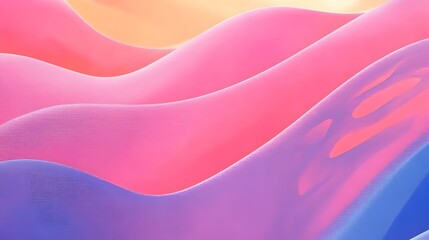 Vibrant abstract landscape with flowing pink and purple hues at sunset creating a serene atmosphere