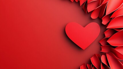 Personalized Valentine s card, heartshaped frame with custom message, 3D illustration