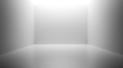 Fototapeta premium Minimalist White Room: A Study in Empty Space and Light