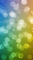 Naklejka premium Rainbow Bokeh Background Abstract Light Circles with Vibrant Gradient.