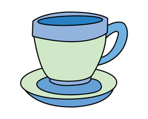 A tea cup vector illustration