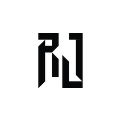 RJ monogram logo design letter text name symbol monochrome logotype alphabet character simple logo