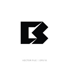 initial letter BS SB geometric logo