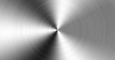 Polished Brushed Metal Texture with Circular Stainless Steel Pattern