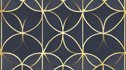 Gold Geometric Pattern on Dark Background