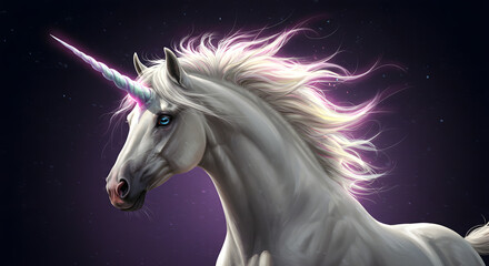 Naklejka premium unicorn right to left