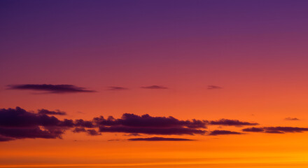 Fototapeta premium sunset with purple going to orange