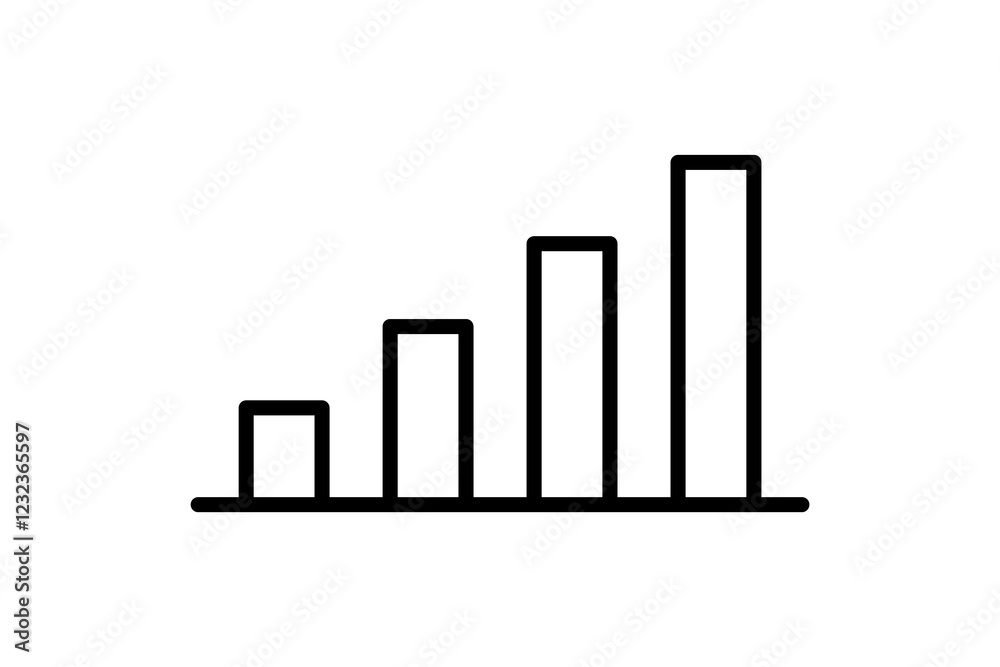 Poster graph up icon vector. icon related to graph and seo . suitable for web site, app, user interfaces, p