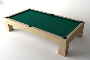 Billiard table isolated. Billiard table with balls and cue isolated on white background	
