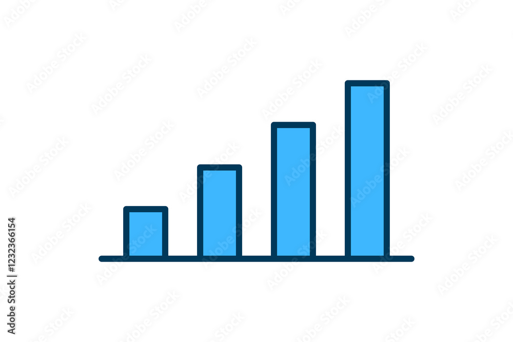 Poster graph up icon vector. icon related to graph and seo . suitable for web site, app, user interfaces, p