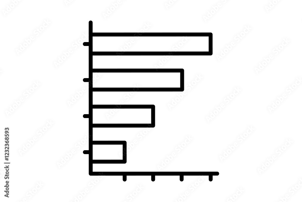 Poster bar chart icon vector. icon related to graph and seo . suitable for web site, app, user interfaces, 