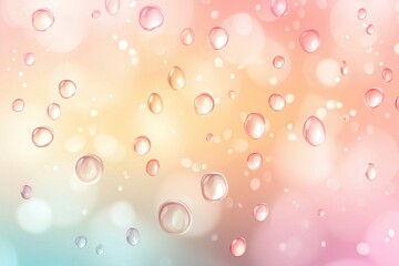 Gentle Watercolor Raindrops on Blurred Pastel Background