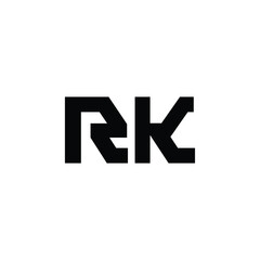 RK monogram logo design letter text name symbol monochrome logotype alphabet character simple logo