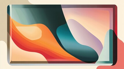 Vibrant Abstract Art Composition for Gallery Exhibition Promotion