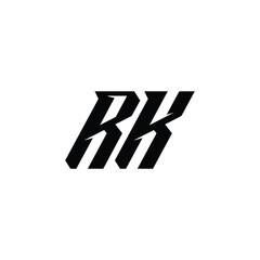 RK monogram logo design letter text name symbol monochrome logotype alphabet character simple logo