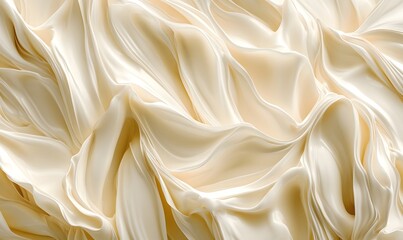 Fototapeta premium Creamy swirls, textured background, food styling, close-up
