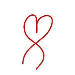 Set of red love illustrations in various styles 