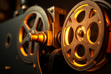 Obraz premium close-up of a film projector